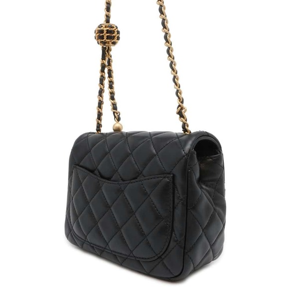 Chanel Ball Matelasse Mini Shoulder Black Coco Lambskin Bag - Picture 1 of 12